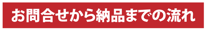 お問い合わせから納品までの流れ